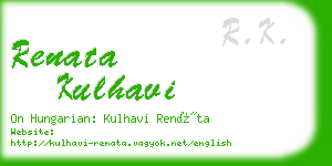 renata kulhavi business card